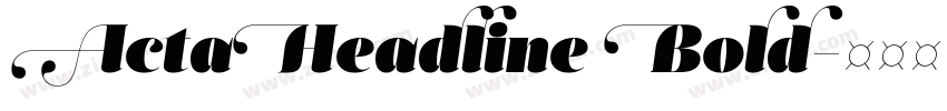 ActaHeadline Bold字体转换